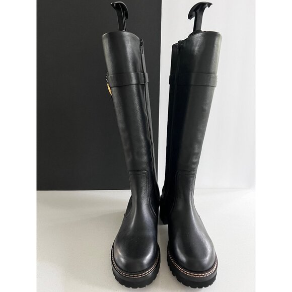 SEE BY CHLOE 45MM HANA LEATHER TALL BOOTS IN BLACK SIZE 38 - Picture 5 of 12